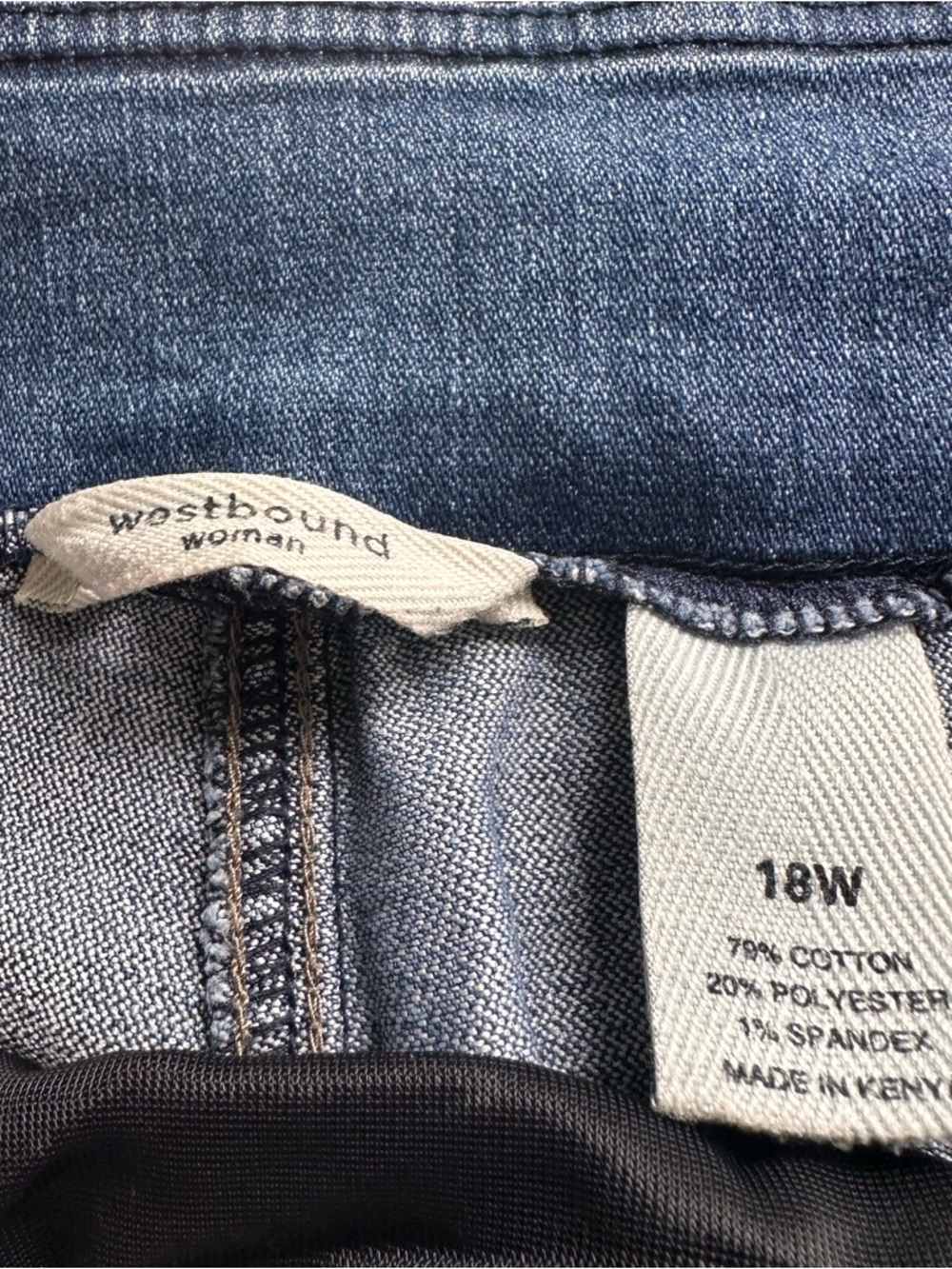 Westbound Women's Dark Wash Pull On Jeans - Picture 3 of 4